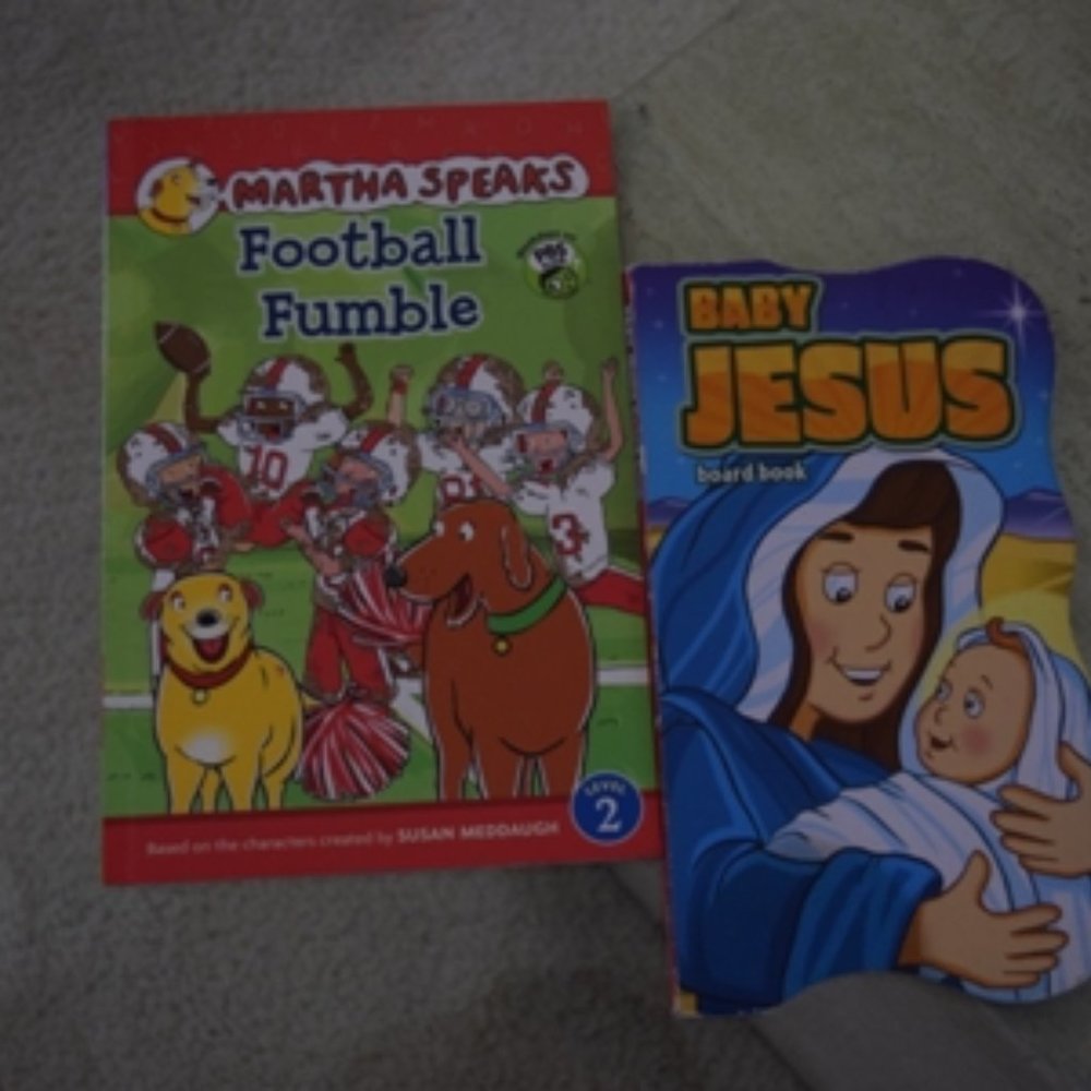 Baby Book Bundle:  Baby Jesus (Board), Martha Speaks Football Fumble